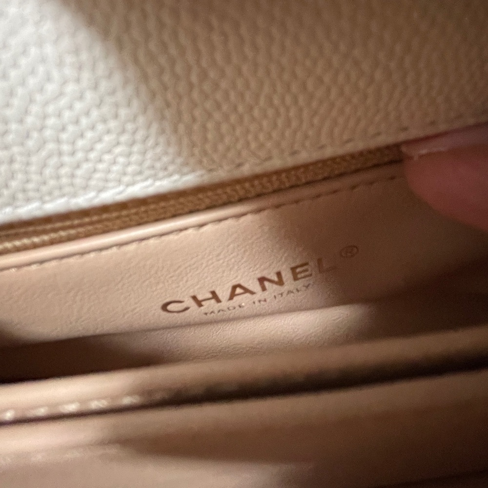 Chanel Coco Handle Extra Mini Bag White Caviar Leather LGHW. - Picture 14 of 14